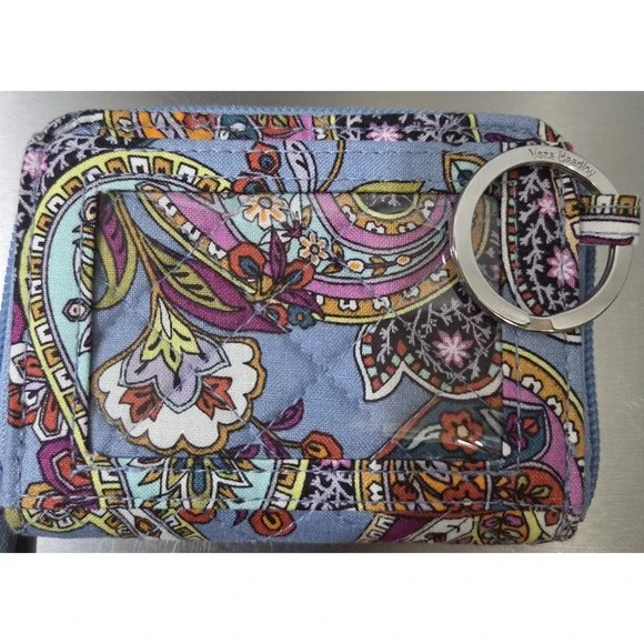 Vera Bradley Cotton RFID Petite Zip Around Wallet Provence Paisley - Picture 4 of 6